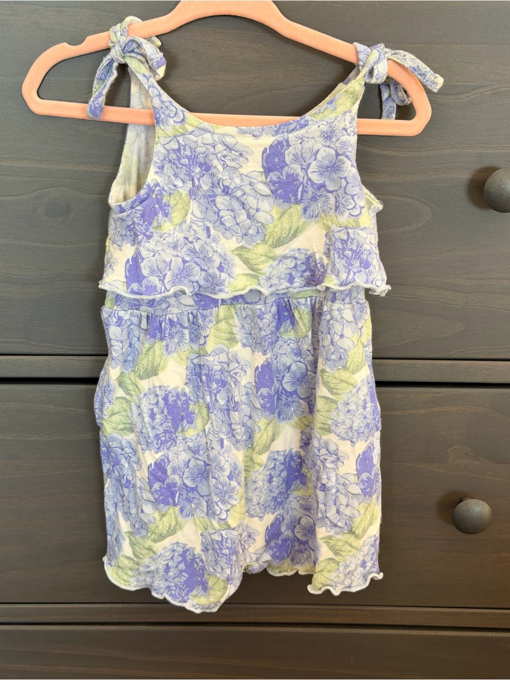 kate quinn Lavender Floral Tie-Shoulder Romper